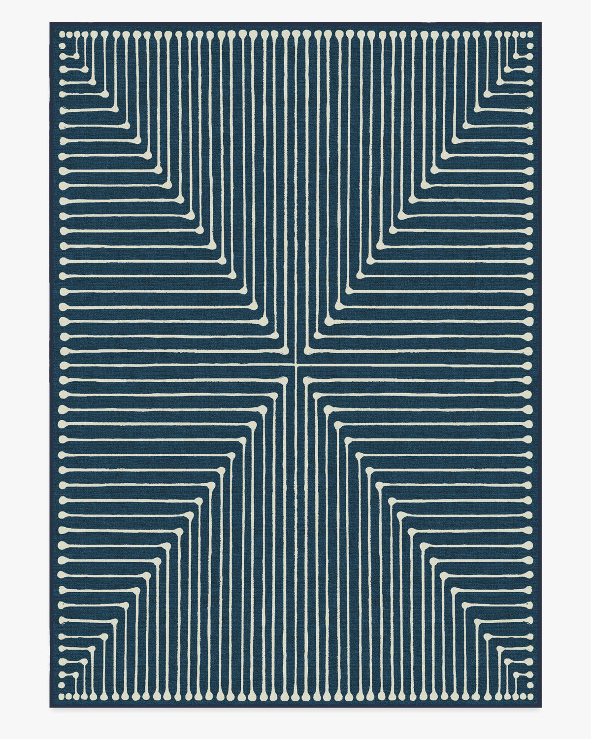 Inkdrop Lapis Blue Flatwoven Rug by Jonathan Adler