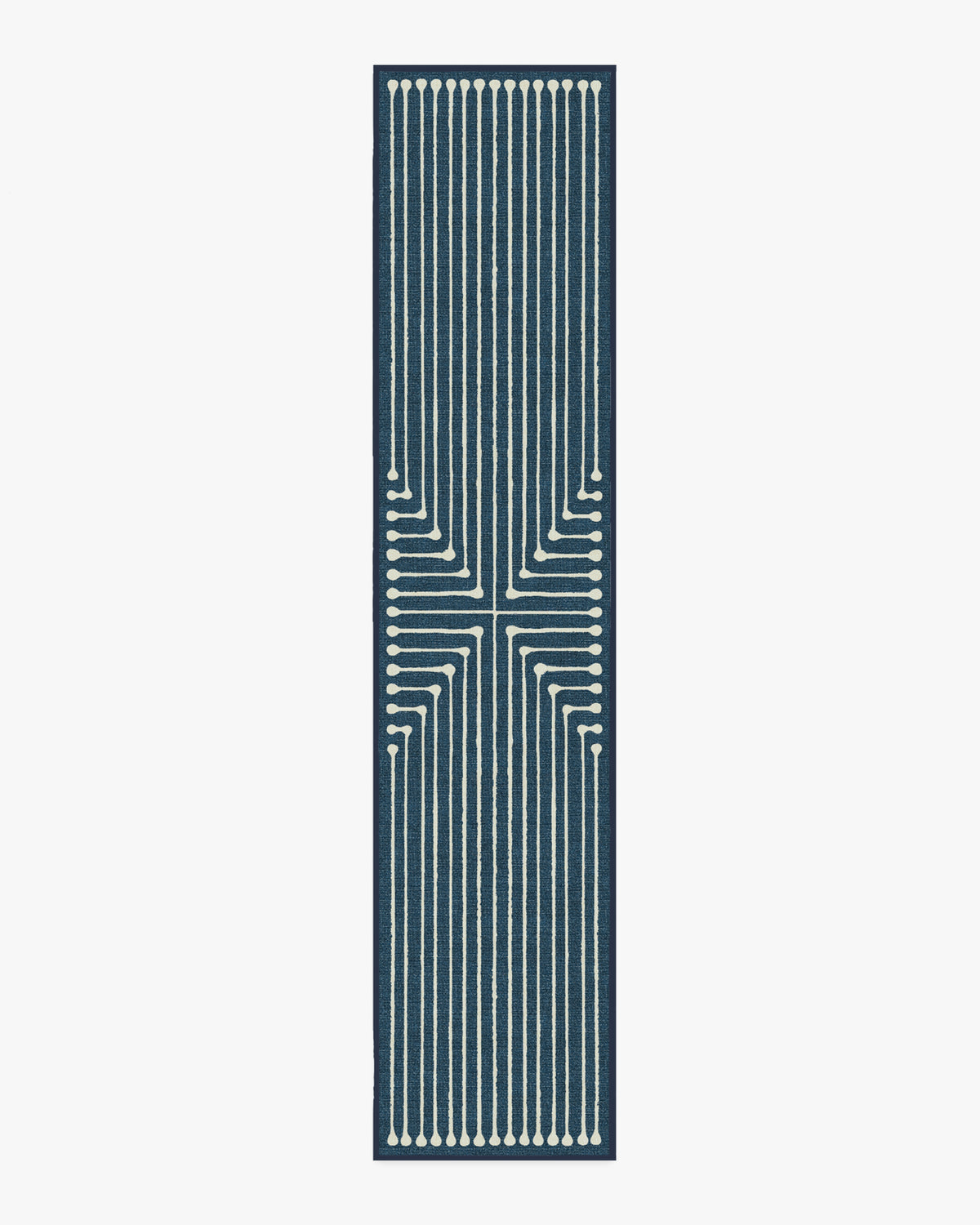 Inkdrop Lapis Blue Flatwoven Rug by Jonathan Adler
