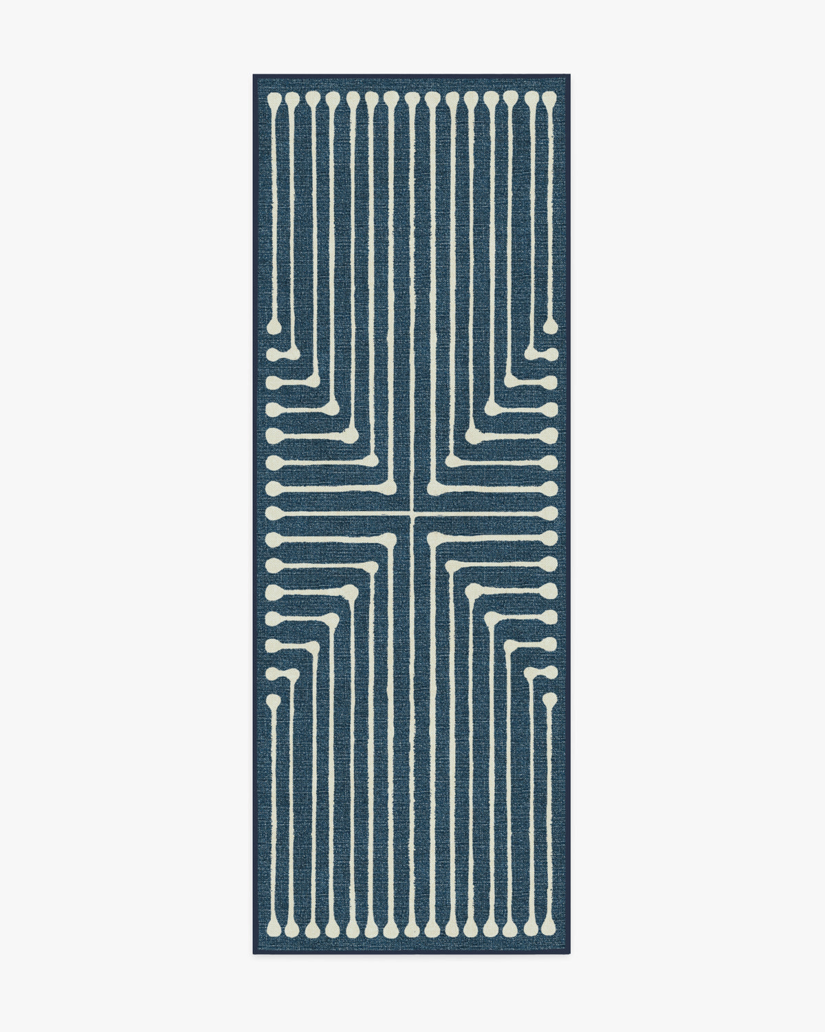 Inkdrop Lapis Blue Flatwoven Rug by Jonathan Adler