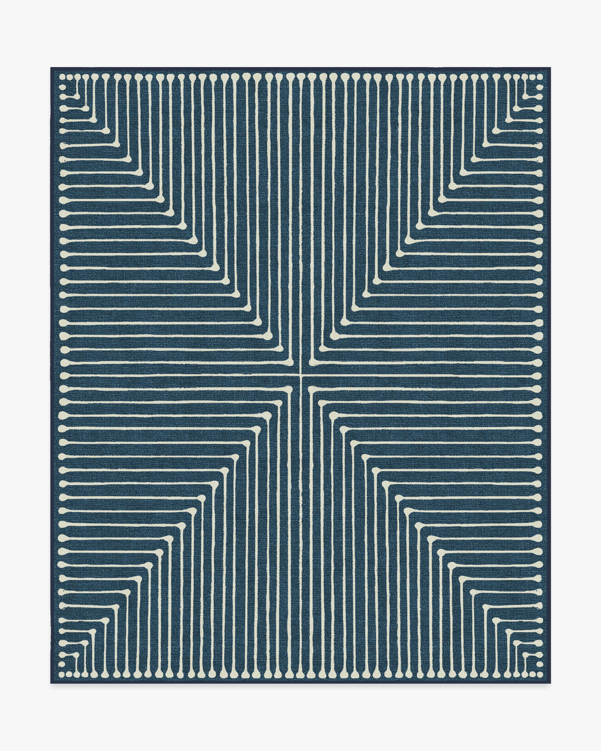 Inkdrop Lapis Blue Flatwoven Rug by Jonathan Adler