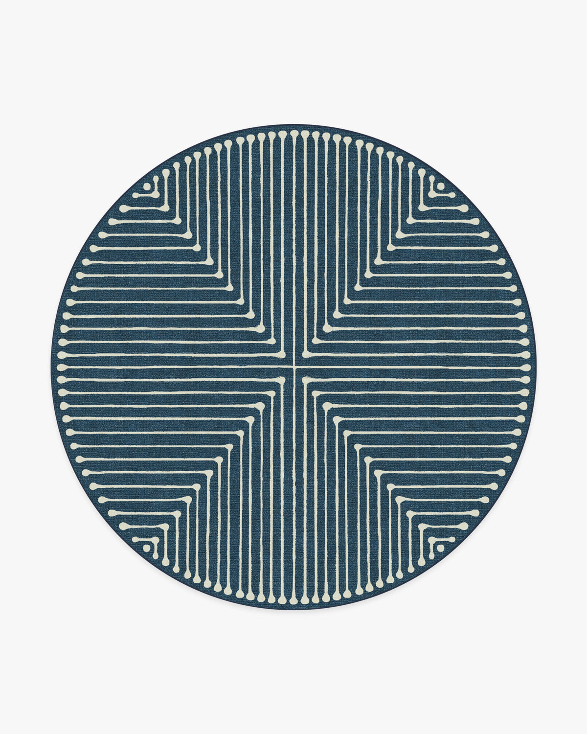 Inkdrop Lapis Blue Flatwoven Rug by Jonathan Adler