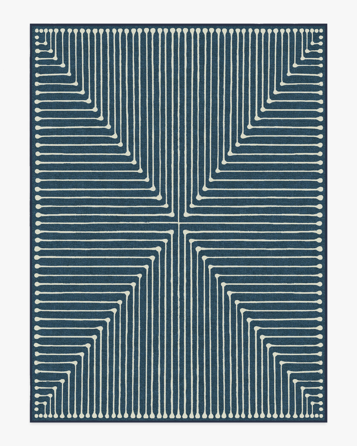 Inkdrop Lapis Blue Flatwoven Rug by Jonathan Adler