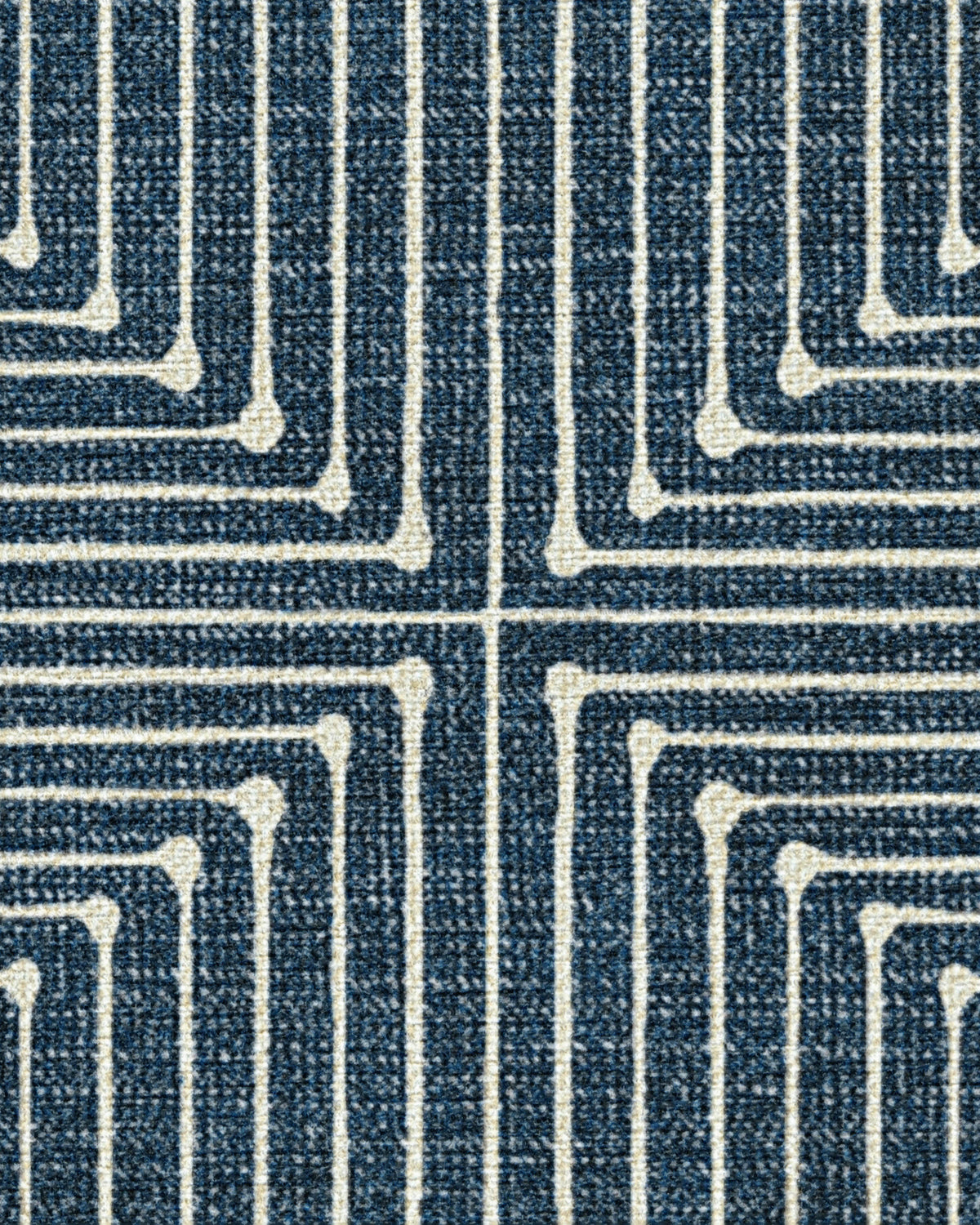 Inkdrop Lapis Blue Flatwoven Rug by Jonathan Adler