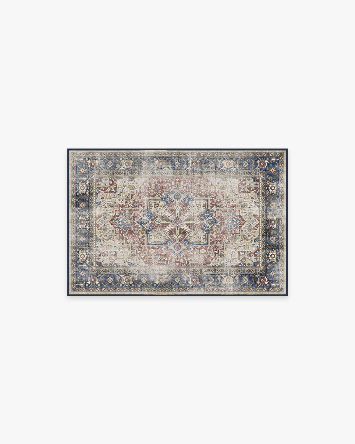 Kamran Royal Blue Flatwoven Rug