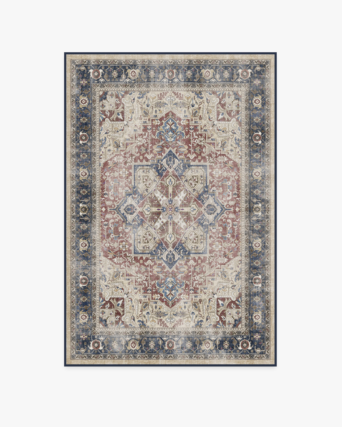 Kamran Royal Blue Flatwoven Rug