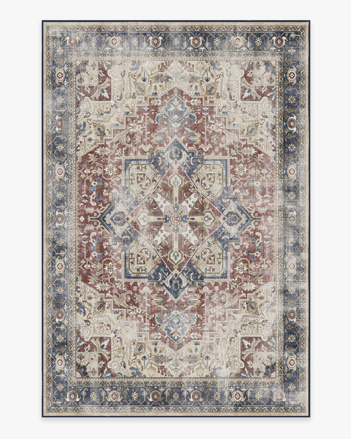 Kamran Royal Blue Flatwoven Rug