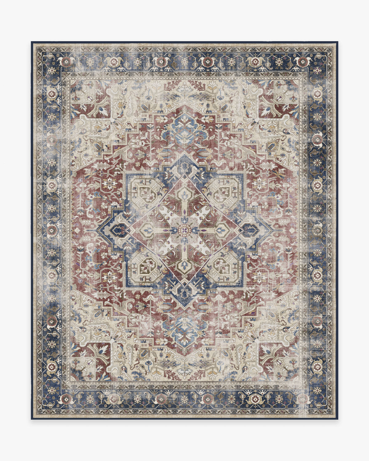 Kamran Royal Blue Flatwoven Rug