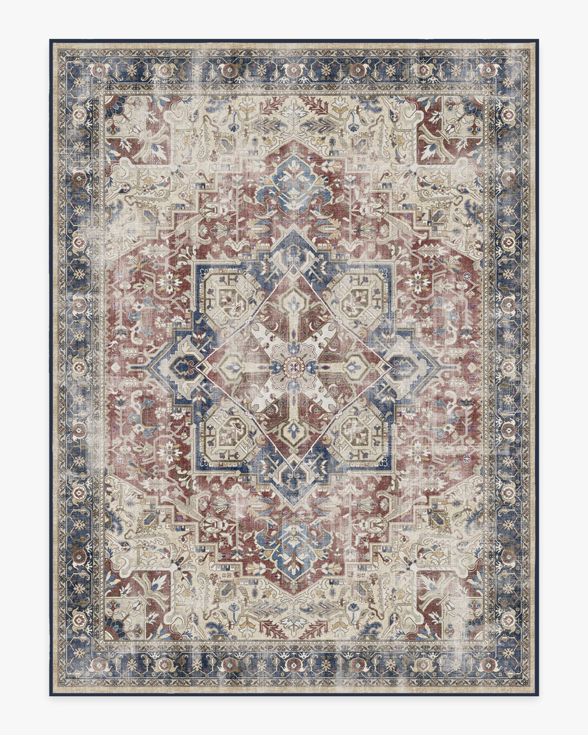 Kamran Royal Blue Flatwoven Rug