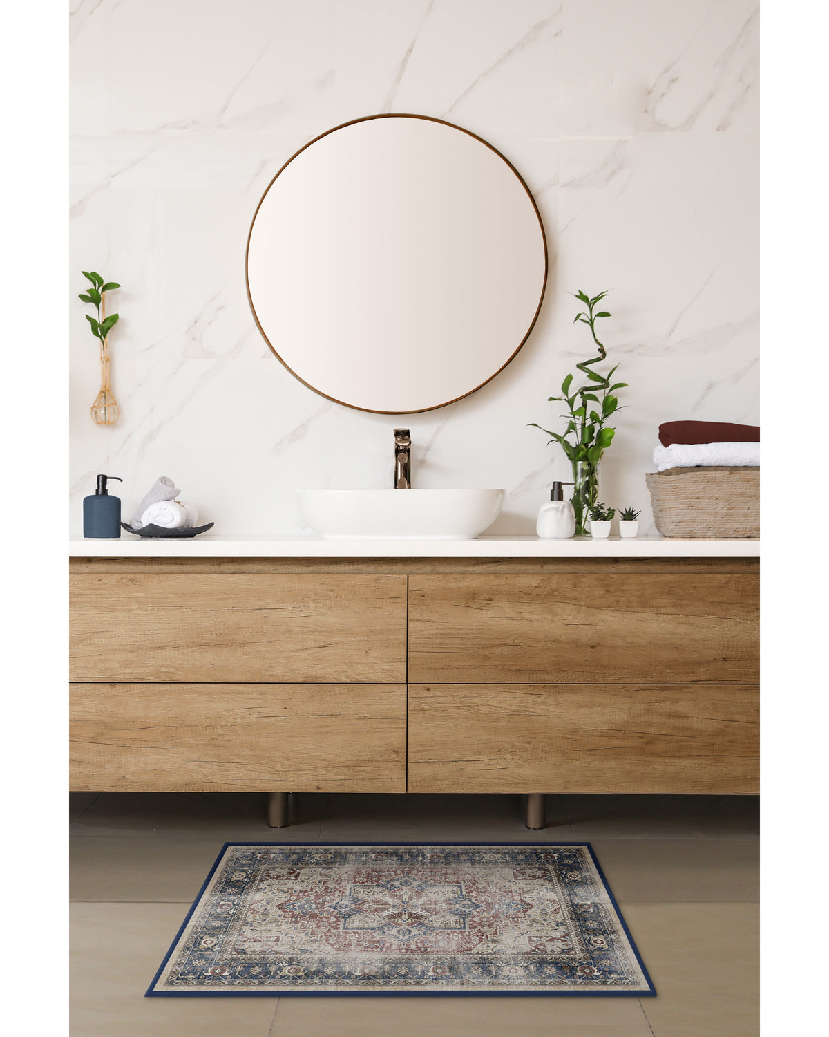 Kamran Royal Blue Flatwoven Rug