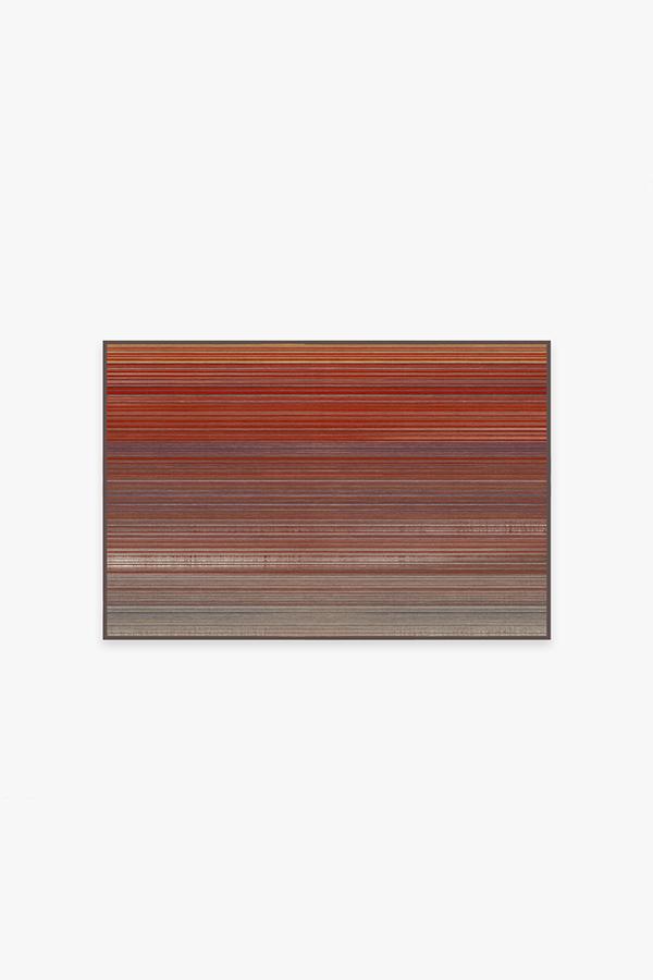 Linear Striped Multicolor Flatwoven Rug