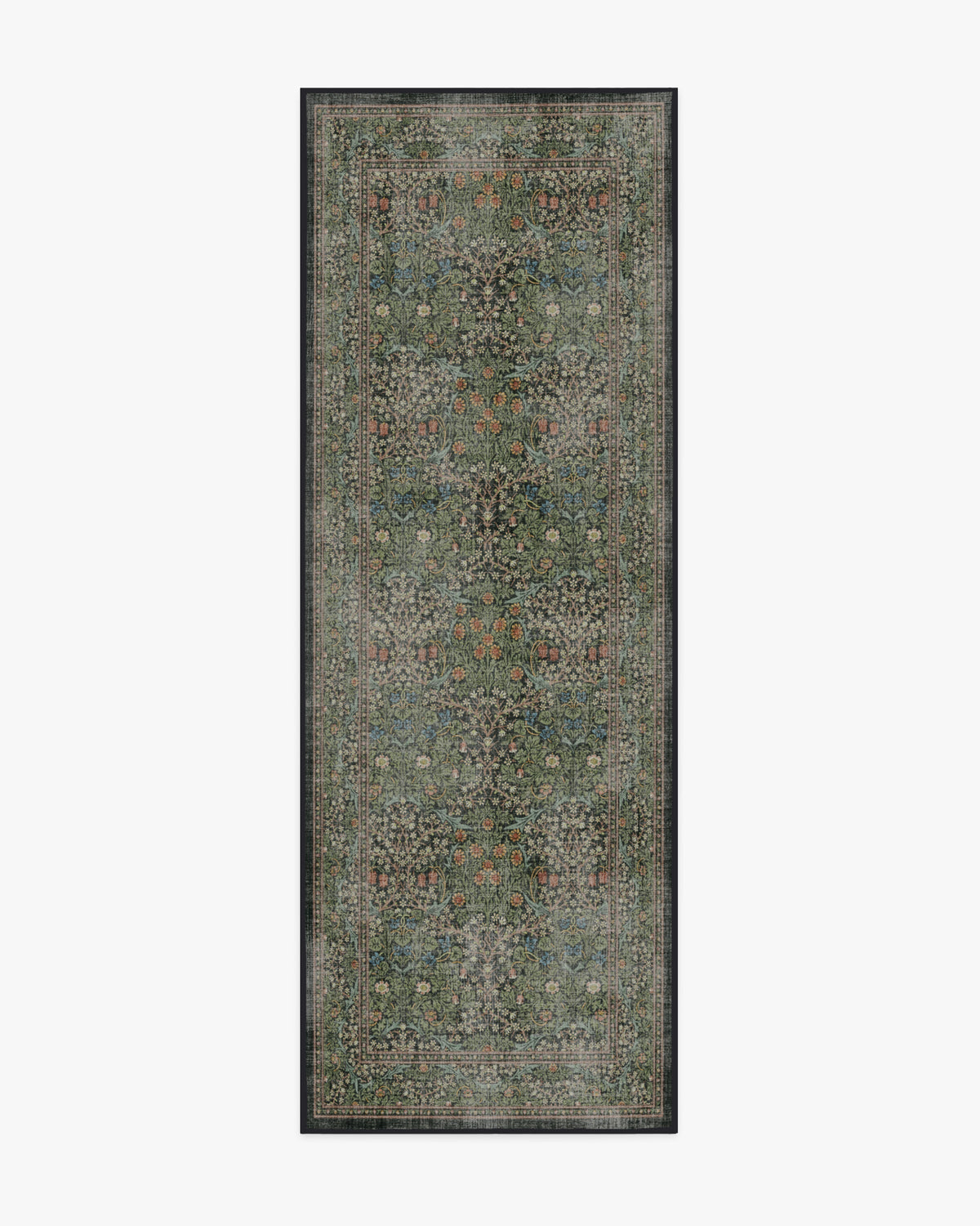 Blackthorn Forest Green Rug by Morris & Co.