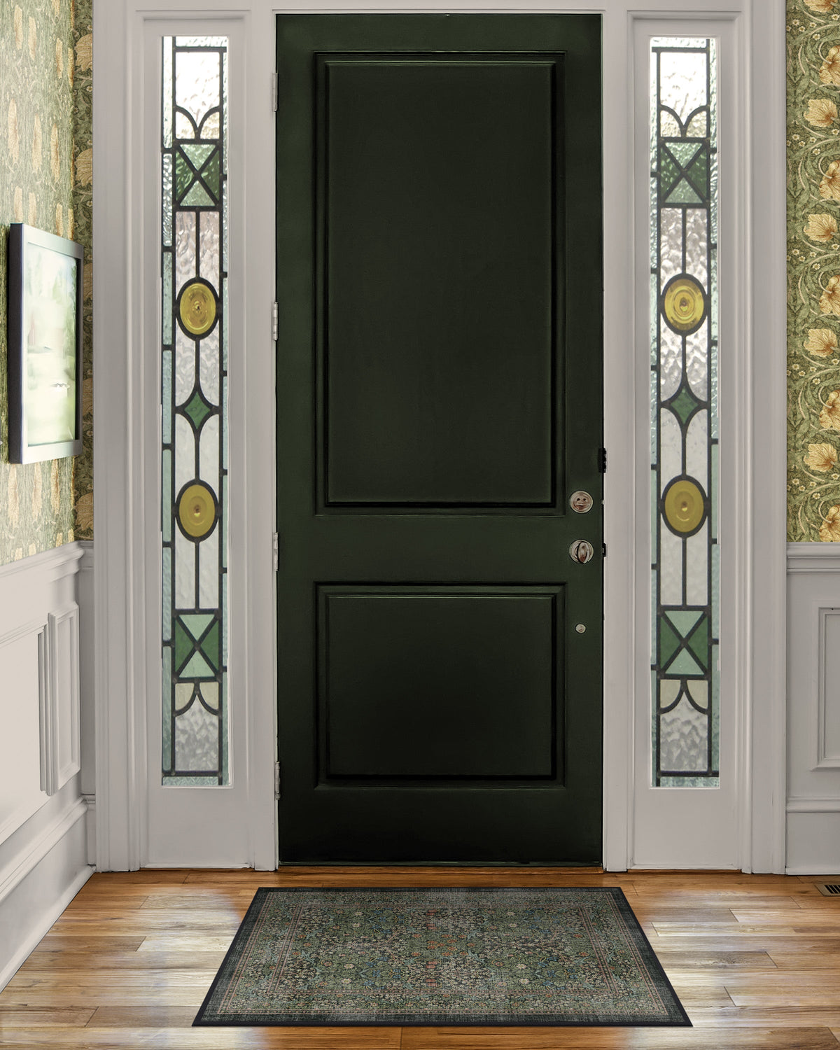 Blackthorn Forest Green Rug by Morris & Co.