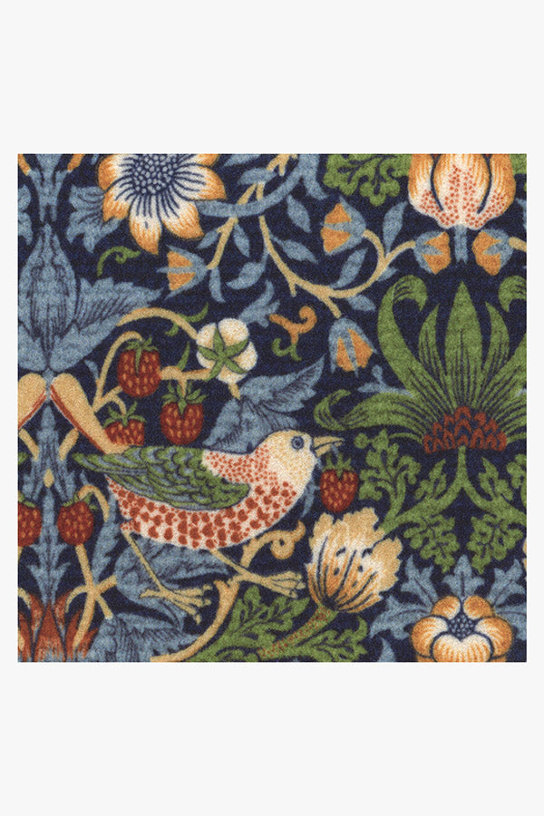 Strawberry Thief Minor Indigo Doormat by Morris & Co.