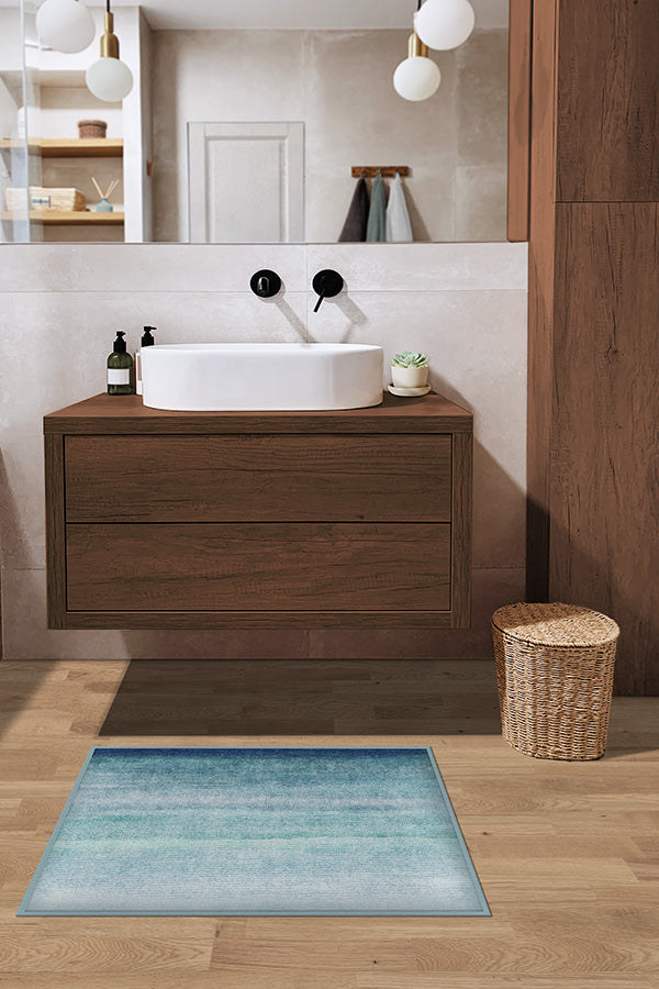 Seascape Blue Bath Mat