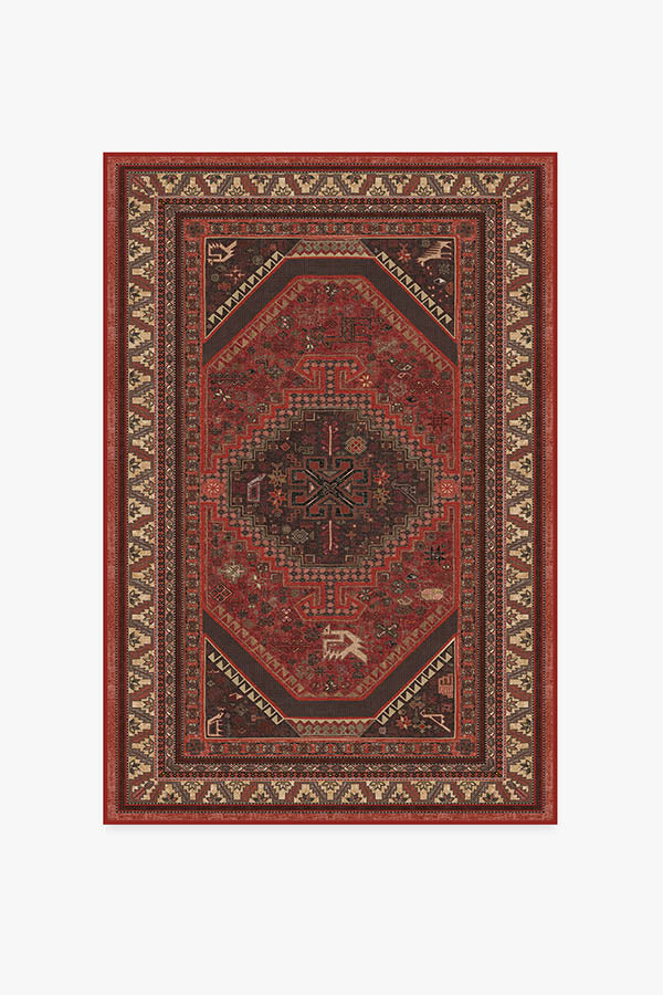 Zareen Scarlet Red Flatwoven Rug