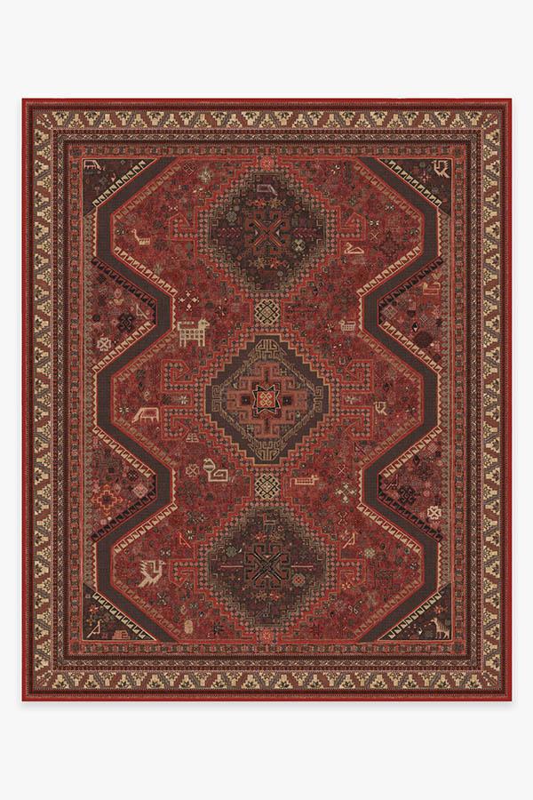 Zareen Scarlet Red Flatwoven Rug