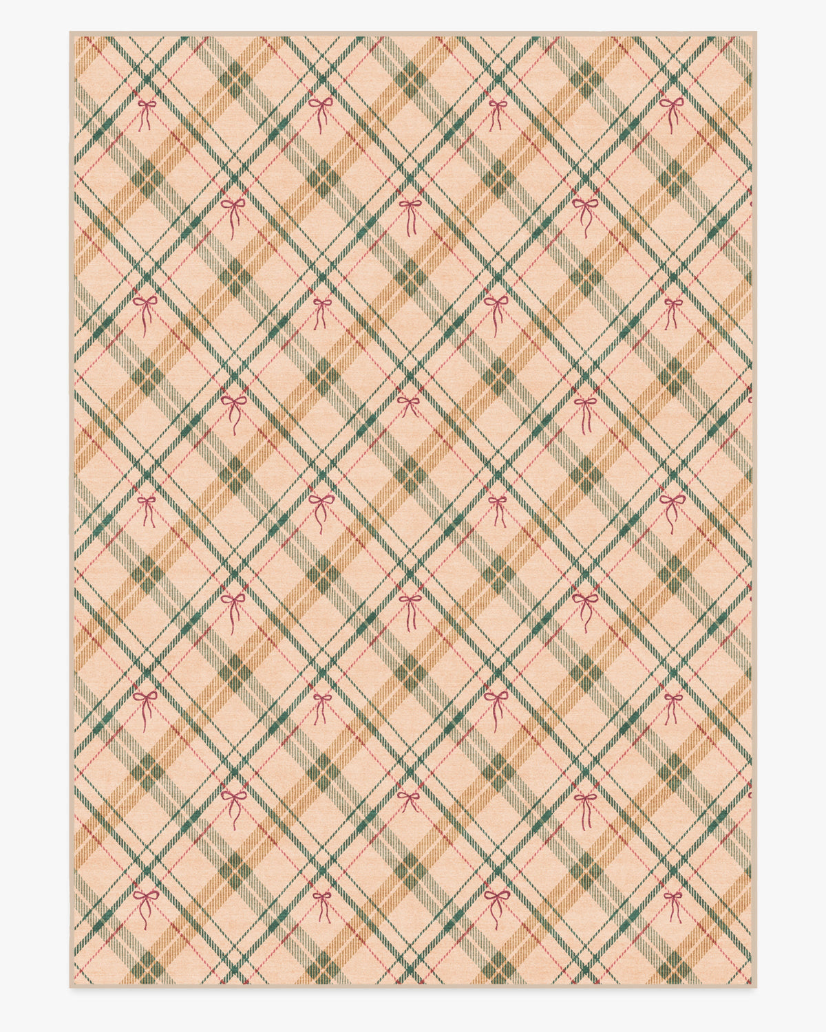Bow Tartan Natural Flatwoven Rug