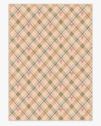Bow Tartan Natural Flatwoven Rug