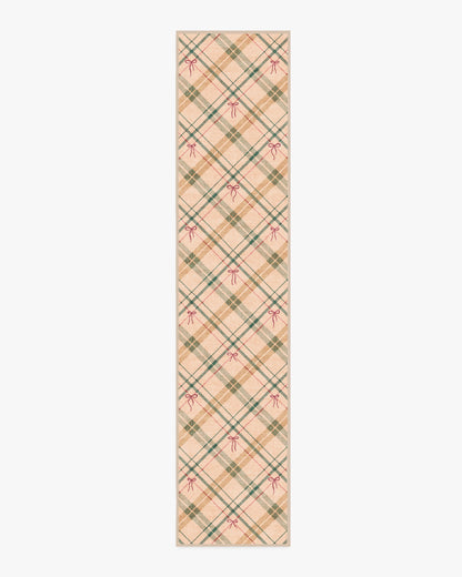 Bow Tartan Natural Flatwoven Rug