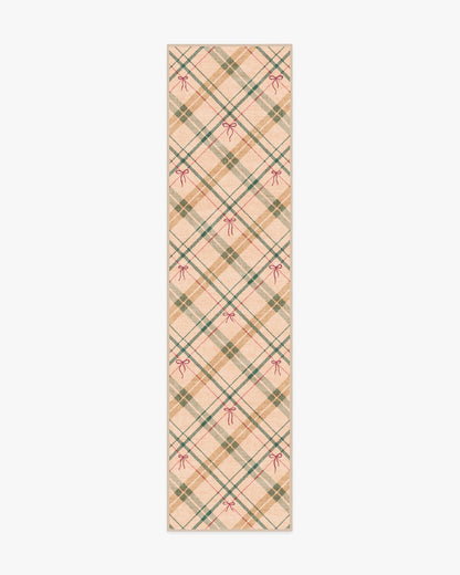 Bow Tartan Natural Flatwoven Rug