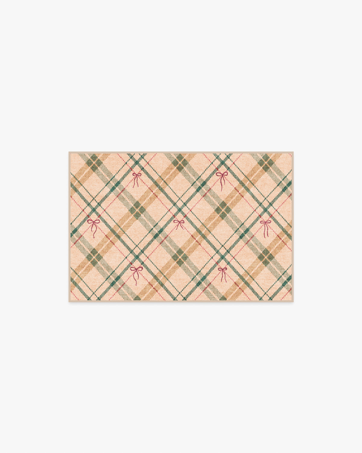 Bow Tartan Natural Flatwoven Rug