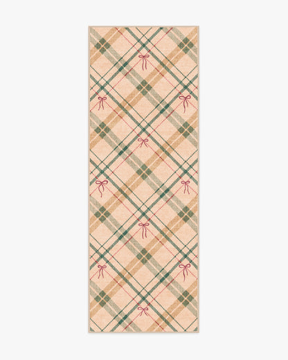 Bow Tartan Natural Flatwoven Rug