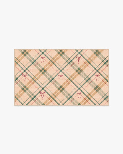 Bow Tartan Natural Flatwoven Rug