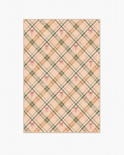 Bow Tartan Natural Flatwoven Rug