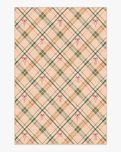 Bow Tartan Natural Flatwoven Rug