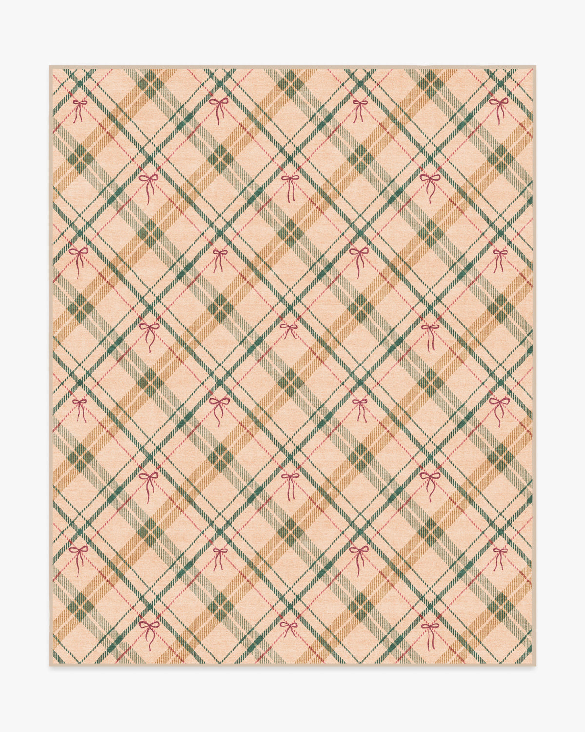 Bow Tartan Natural Flatwoven Rug
