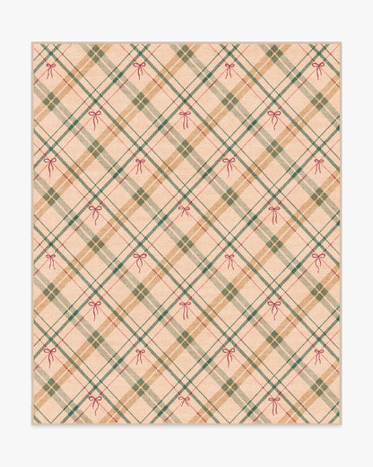Bow Tartan Natural Flatwoven Rug