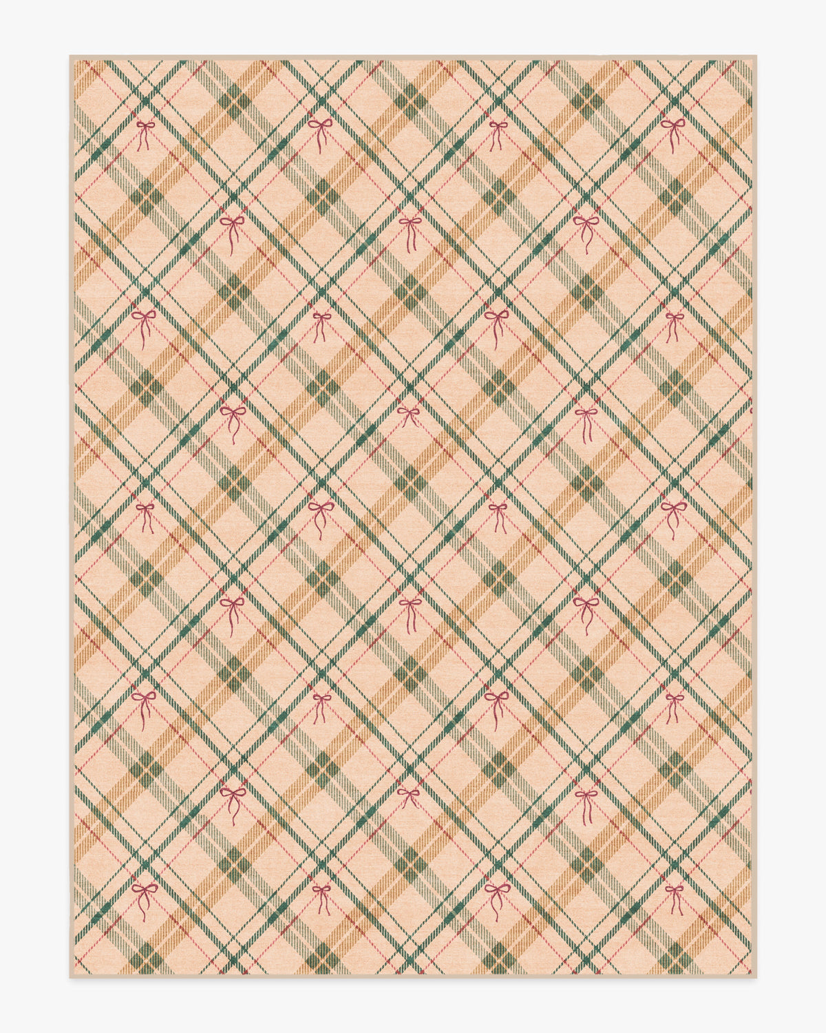 Bow Tartan Natural Flatwoven Rug
