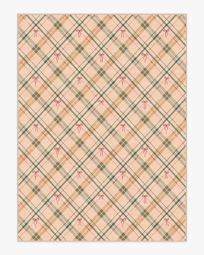 Bow Tartan Natural Flatwoven Rug