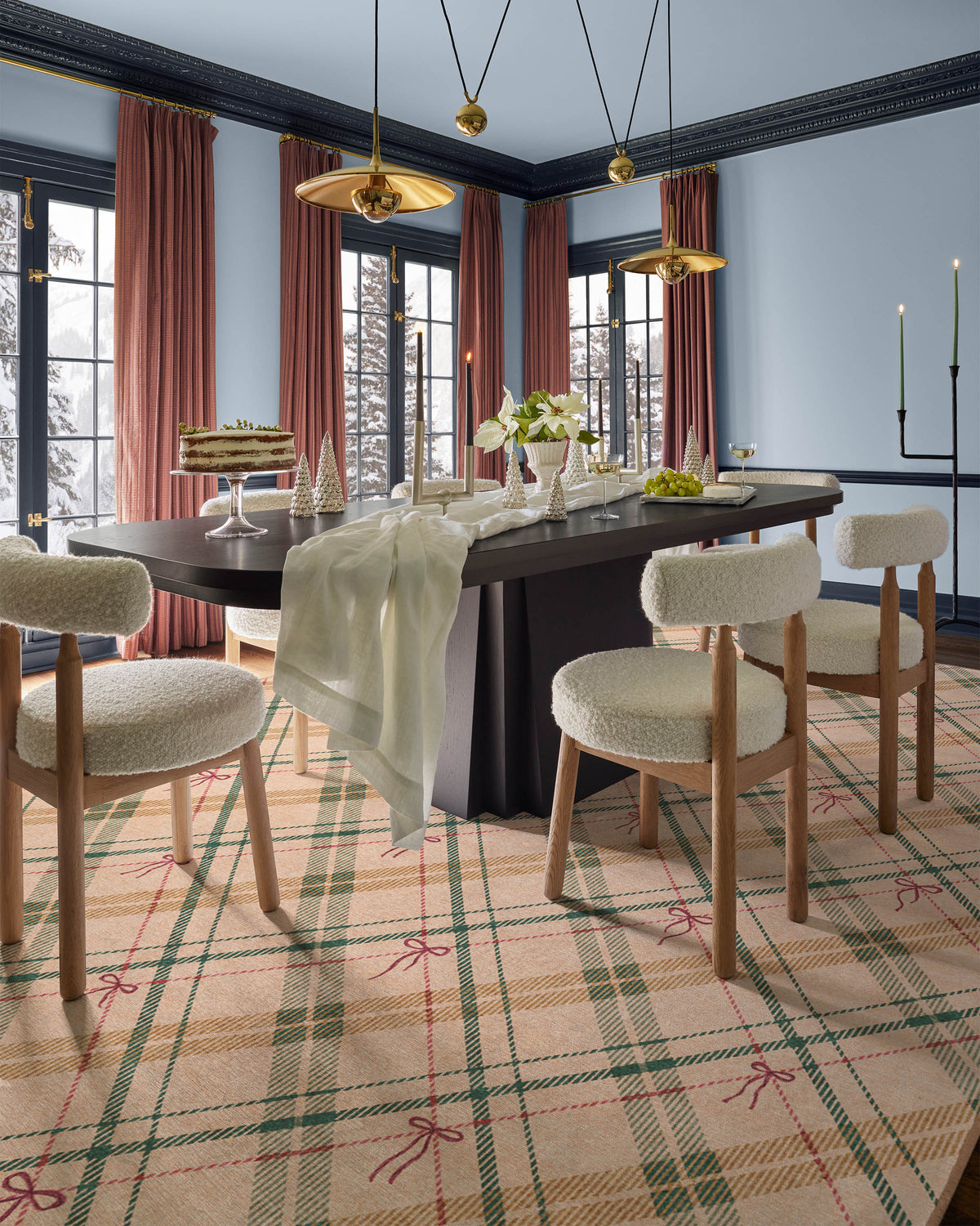 Bow Tartan Natural Flatwoven Rug