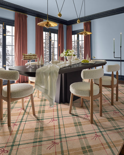 Bow Tartan Natural Flatwoven Rug