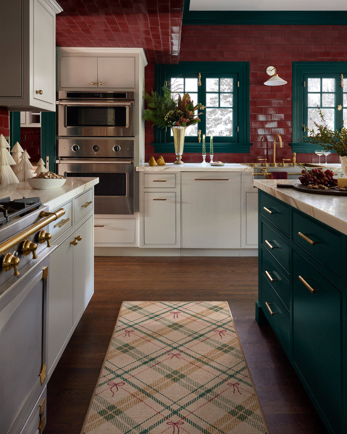 Bow Tartan Natural Flatwoven Rug