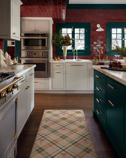 Bow Tartan Natural Flatwoven Rug