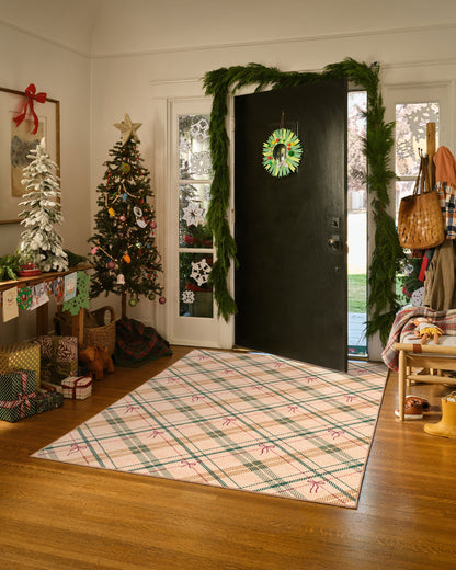 Bow Tartan Natural Flatwoven Rug