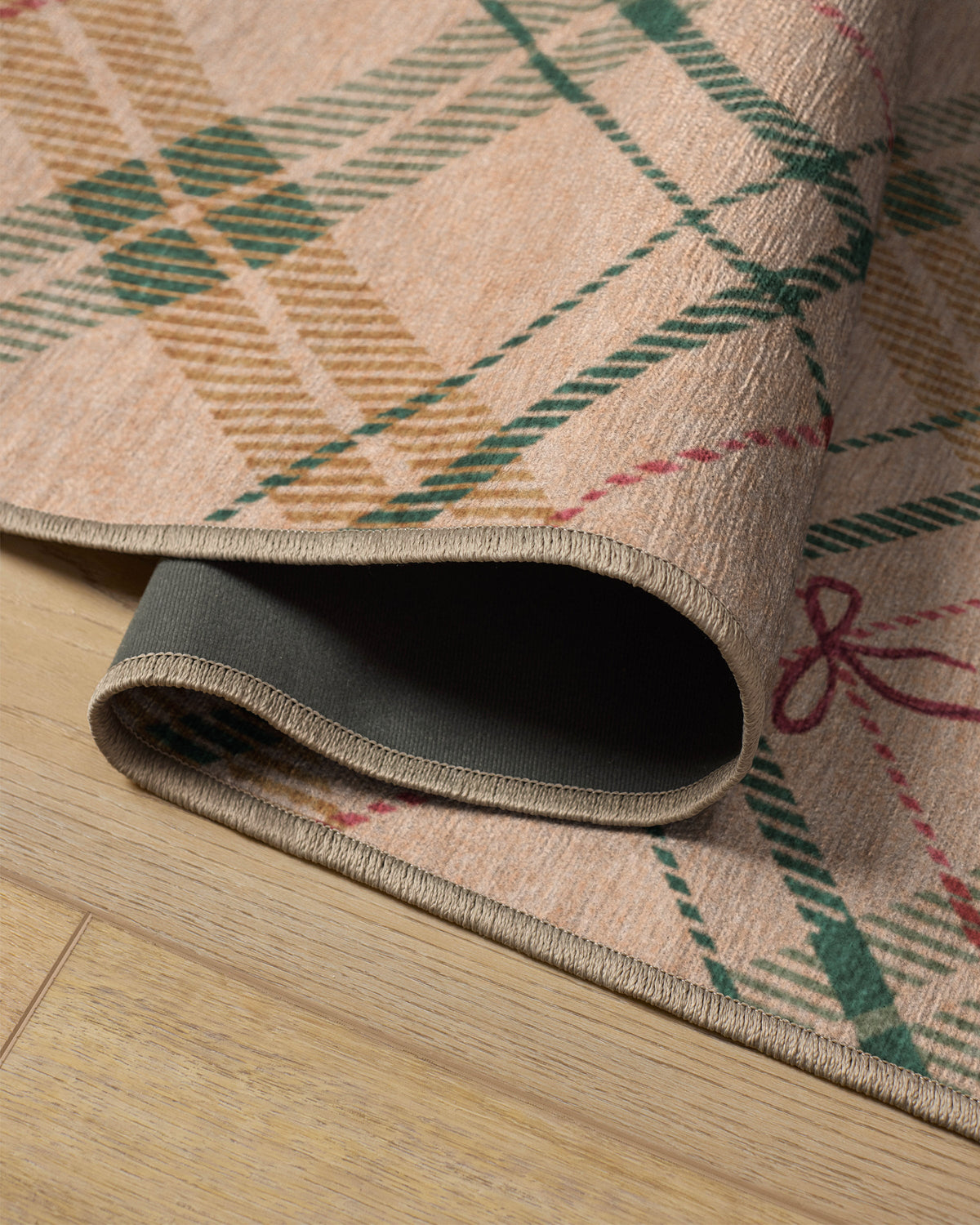Bow Tartan Natural Flatwoven Rug