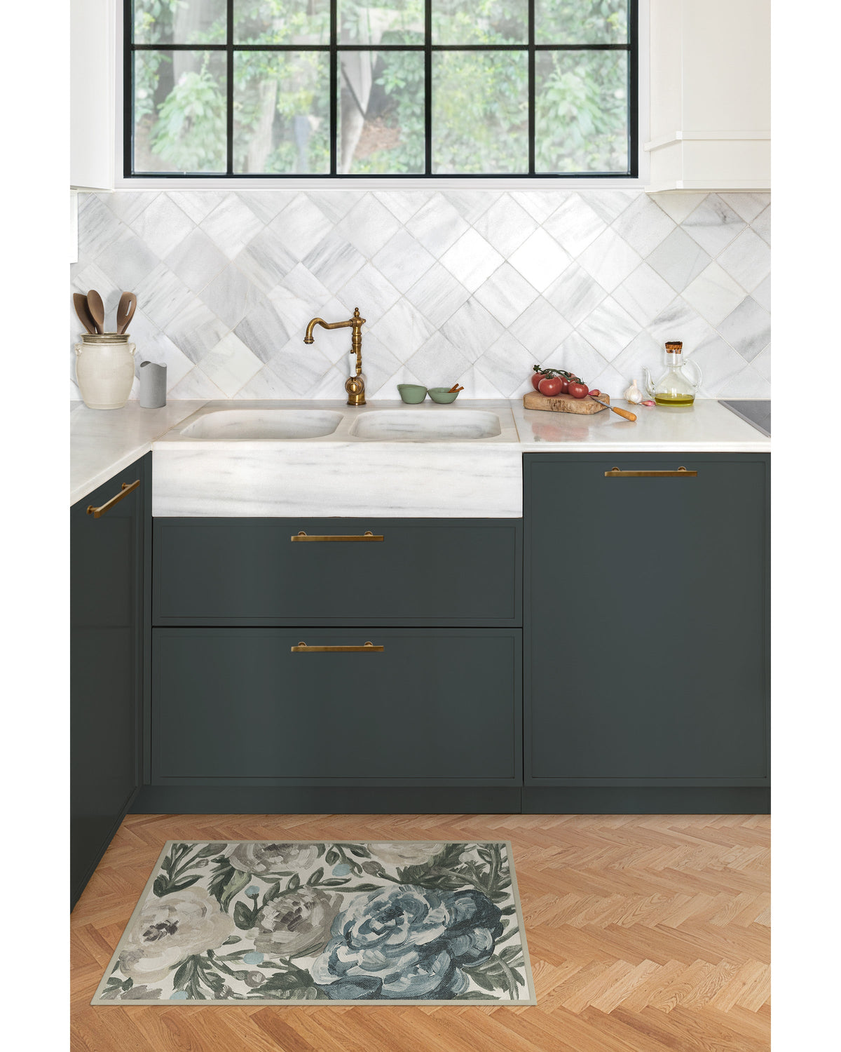 Camellia Jade Flatwoven Rug