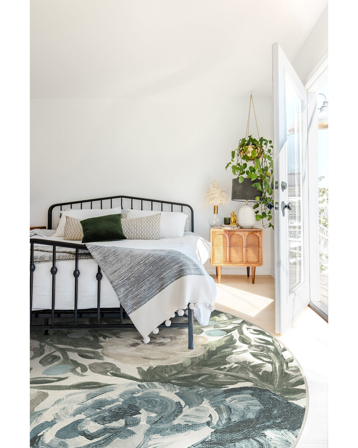 Camellia Jade Flatwoven Rug