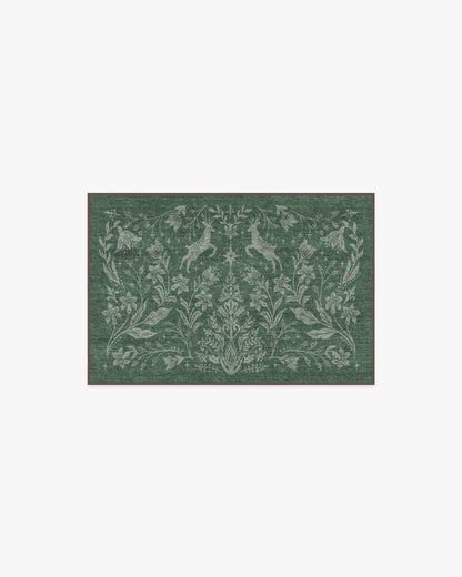 Christmas Wonderland Green Rug