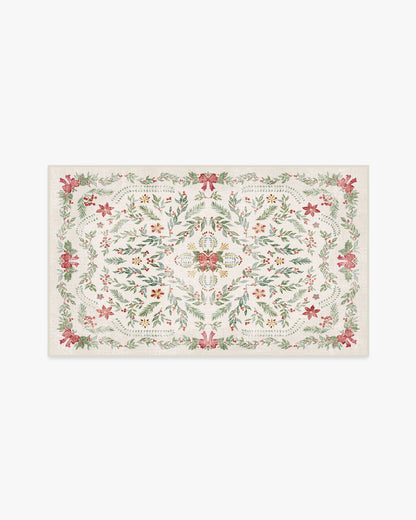 Deck the Halls Cream Multicolor Rug