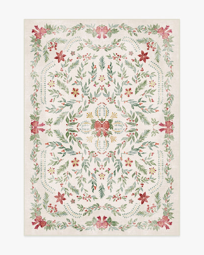 Deck the Halls Cream Multicolor Rug