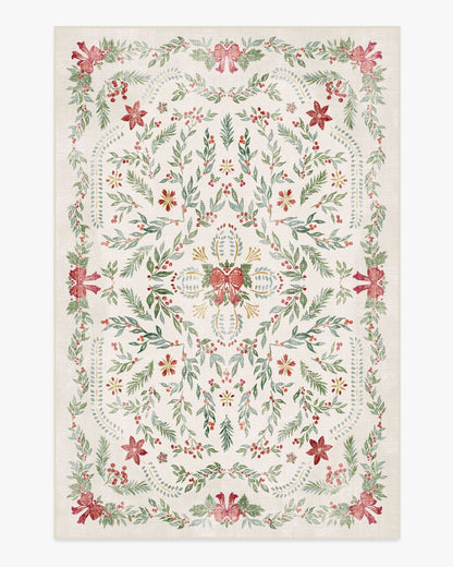 Deck the Halls Cream Multicolor Rug