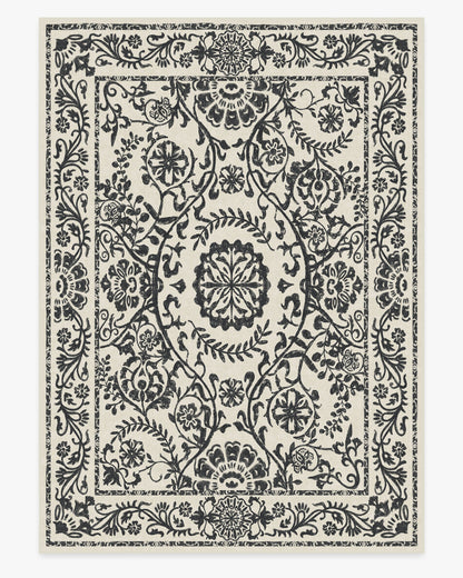 Delphina Black & White Flatwoven Rug