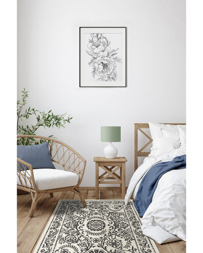 Delphina Black & White Flatwoven Rug