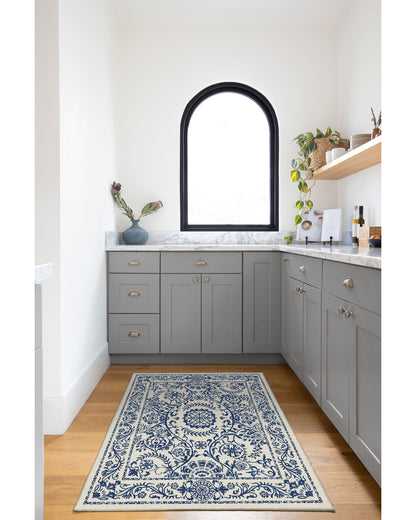 Delphina Delft Blue Flatwoven Rug
