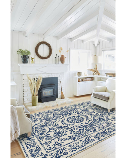 Delphina Delft Blue Flatwoven Rug