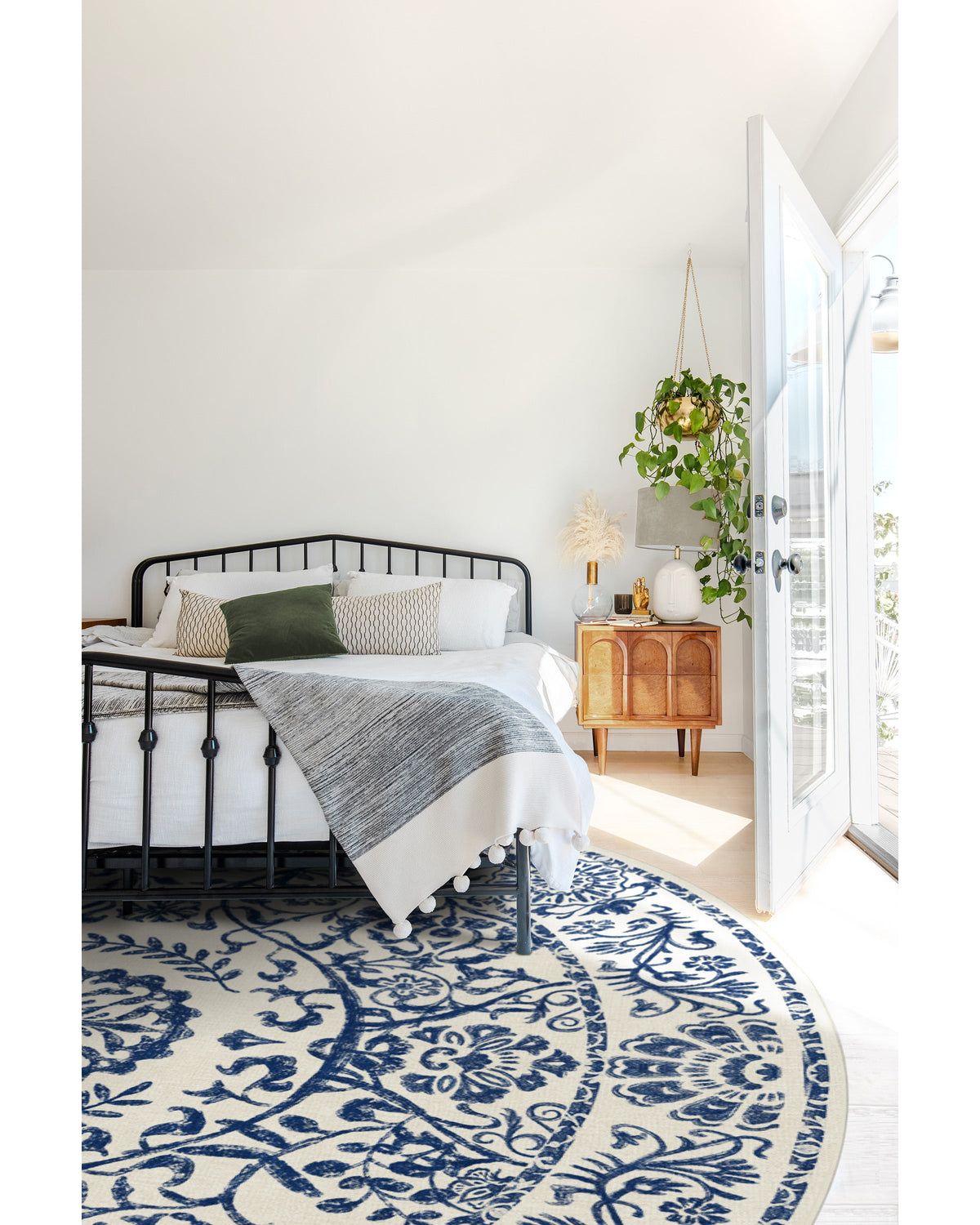 Delphina Delft Blue Flatwoven Rug
